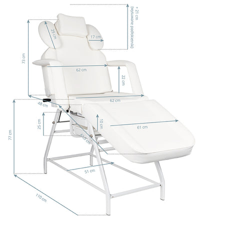 Ivette eyelash treatment chair white - BVShop