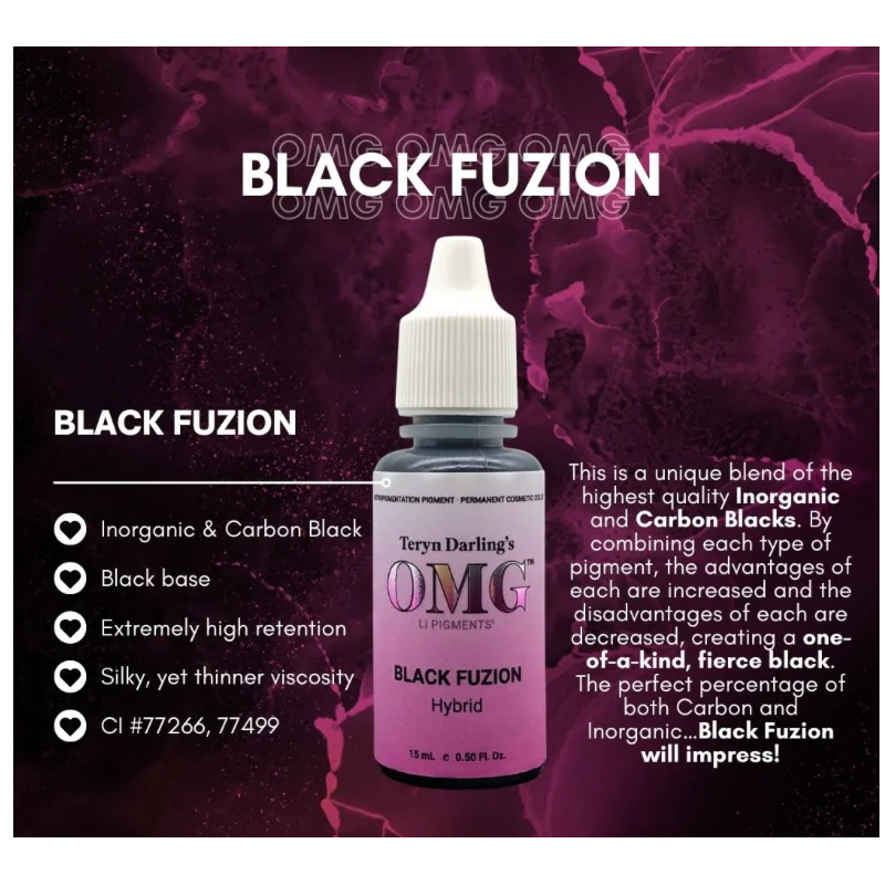 Li Pigments Teryn Darling OMG Black Fuzion akių kontūro pigmentas (15ml)