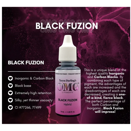Li Pigments Teryn Darling OMG Black Fuzion akių kontūro pigmentas (15ml)