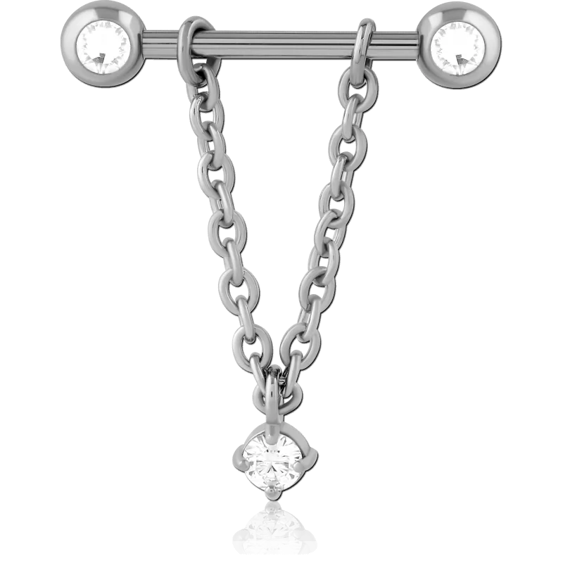 Spenelio auskaras su cirkonio grandinėle