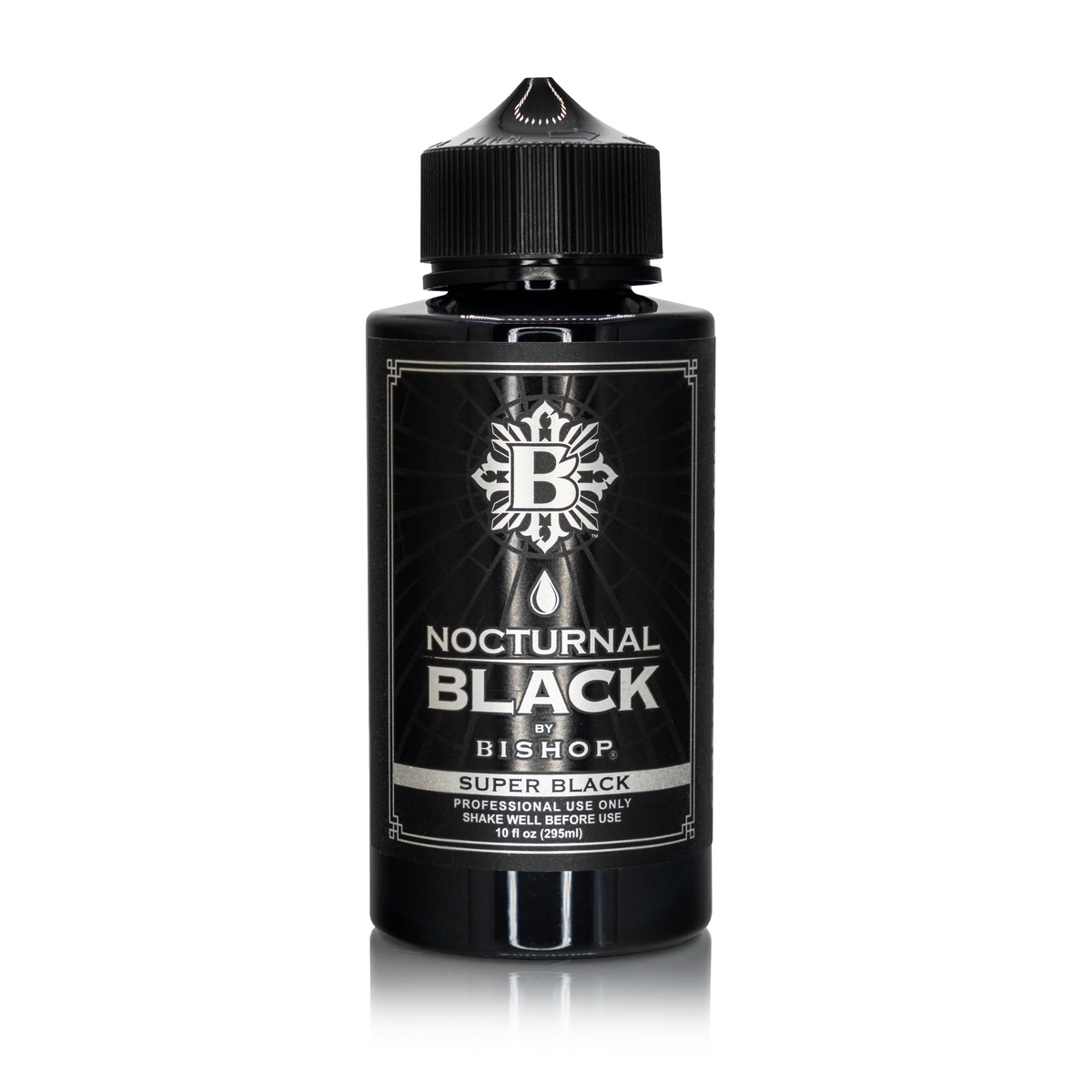 Nocturnal By Bishop Super Black 295ml — buteliukas baltame fone