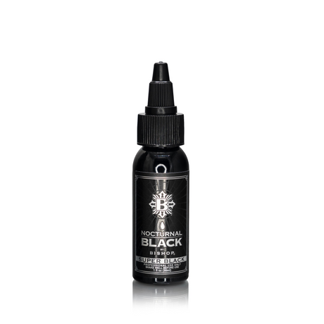 Nocturnal By Bishop Super Black 30ml — buteliukas baltame fone