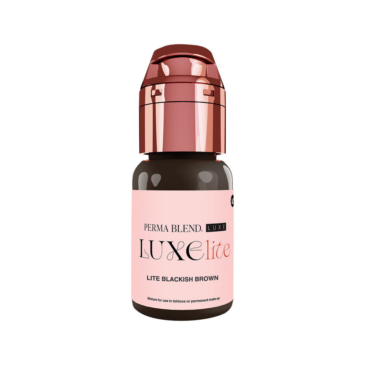 Perma Blend Luxe Lite Blackish Brown PMU brow pigment 15ml bottle