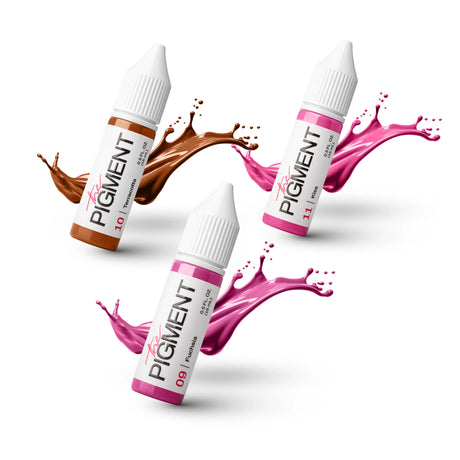 The Pigment PMU Lūpų Pigmentų Rinkinys (3×15ml)