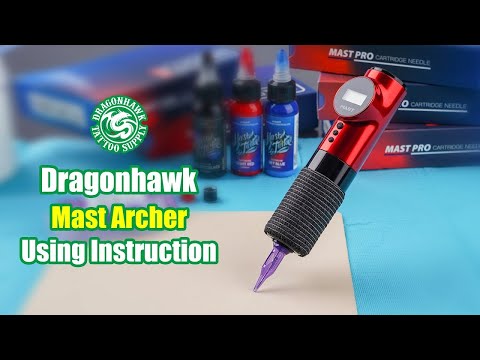 Mast Archer Belaidė Tatuiruočių Mašina Rašiklis 3.5mm eiga Juoda