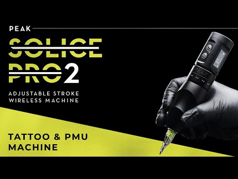 Peak Solice Pro V2 Belaidė Tatuiruočių ir PMU Mašina Matinė Juoda