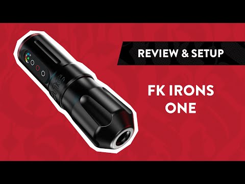 FK Irons ONE Belaidis Tatuiravimo Aparatas Charcoal/Ruby