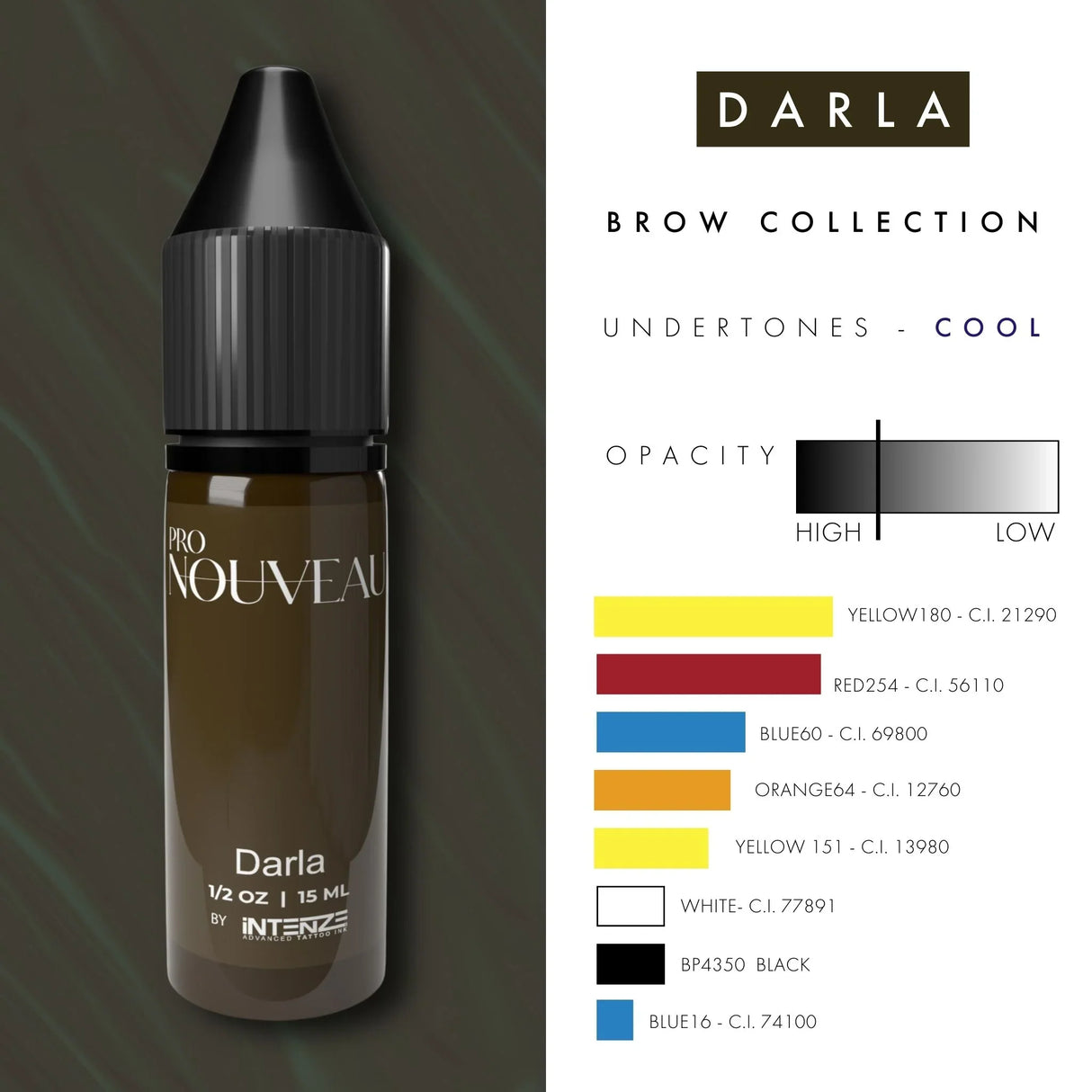 Pro Nouveau Brow Pigments by Intenze Darla 15ml - BVShop
