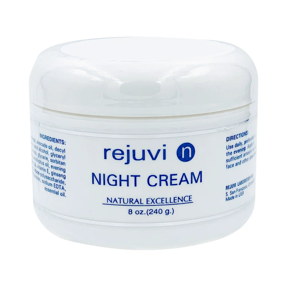 Rejuvi n Naktinis Veido Kremas 240g – Indelis, priekinė etiketė