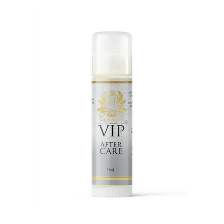 Skin Monarch VIP Aftercare Balm 5ml jar, smooth cream for skincare recovery and hydration, in a sleek container.