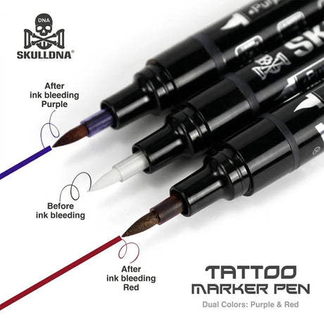 Skull DNA Dual-Ended Skin Marker Red/Blue - BVShop
