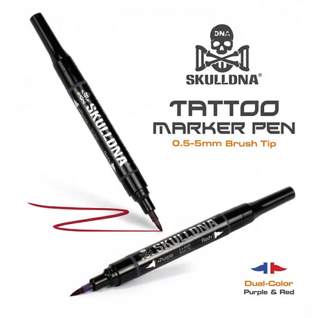 Skull DNA Dual-Ended Skin Marker Red/Blue - BVShop