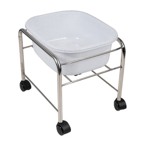 Straight pedicure tray with chrome wheels - BVShop