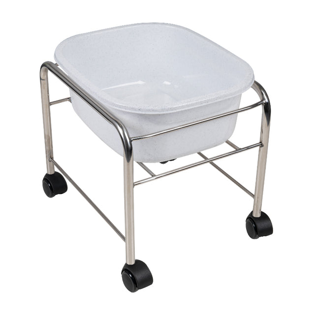 Straight pedicure tray with chrome wheels - BVShop