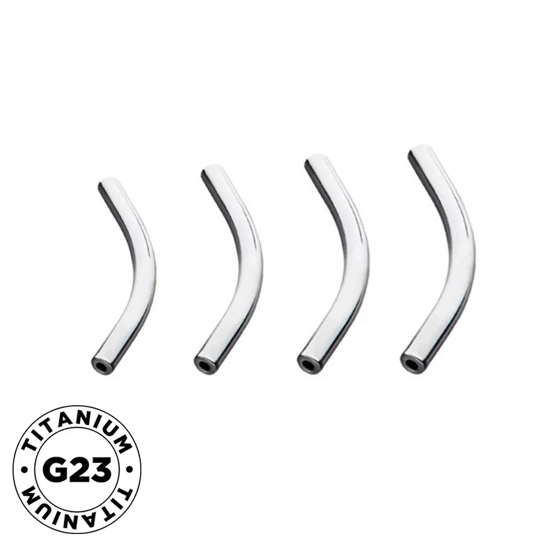 Titano lenktas barbelis auskarams