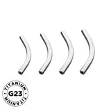 Titano lenktas barbelis auskarams