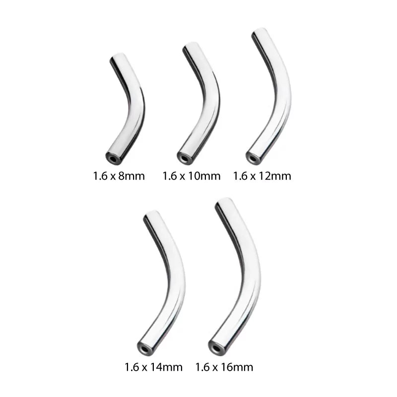 Titano lenktas barbelis auskarams