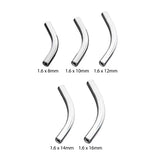 Titano lenktas barbelis auskarams