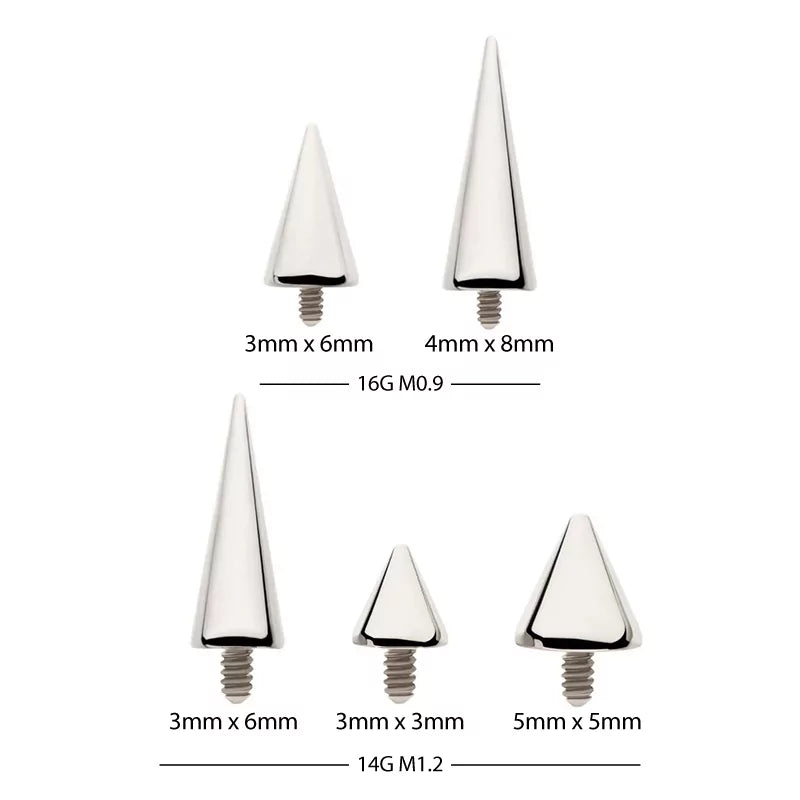 Titano auskaras labretas su smaigaliu