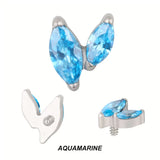 Titano auskarų patarimai su cirkoniu