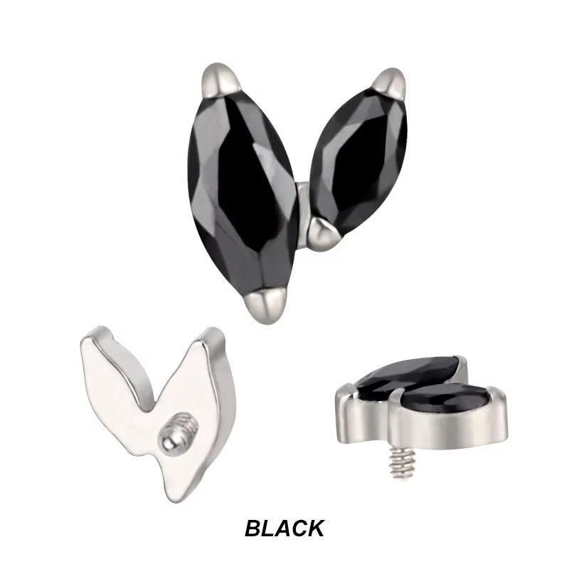 Titano auskarų patarimai su cirkoniu