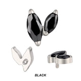 Titano auskarų patarimai su cirkoniu