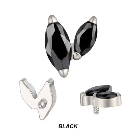 Titano auskarų patarimai su cirkoniu