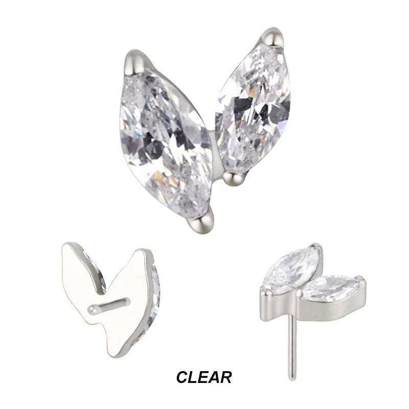 Titano auskarų patarimai su cirkoniu