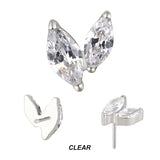 Titano auskarų patarimai su cirkoniu