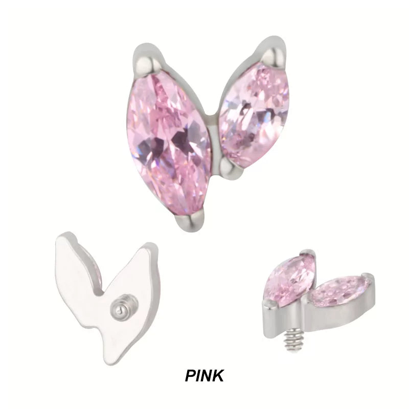 Titano auskarų patarimai su cirkoniu