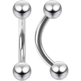 Titano įstumiamas lenktas labretas