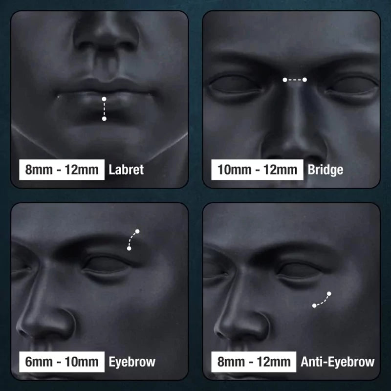 Titano įstumiamas lenktas labretas