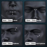 Titano įstumiamas lenktas labretas