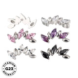 Titano žiedas alternatyvus markizės formos