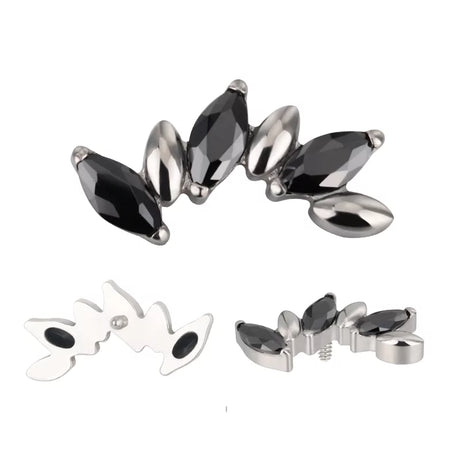 Titano žiedas alternatyvus markizės formos