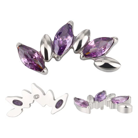 Titano žiedas alternatyvus markizės formos