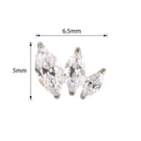 Titano žiedas su marquise formos akmenimis