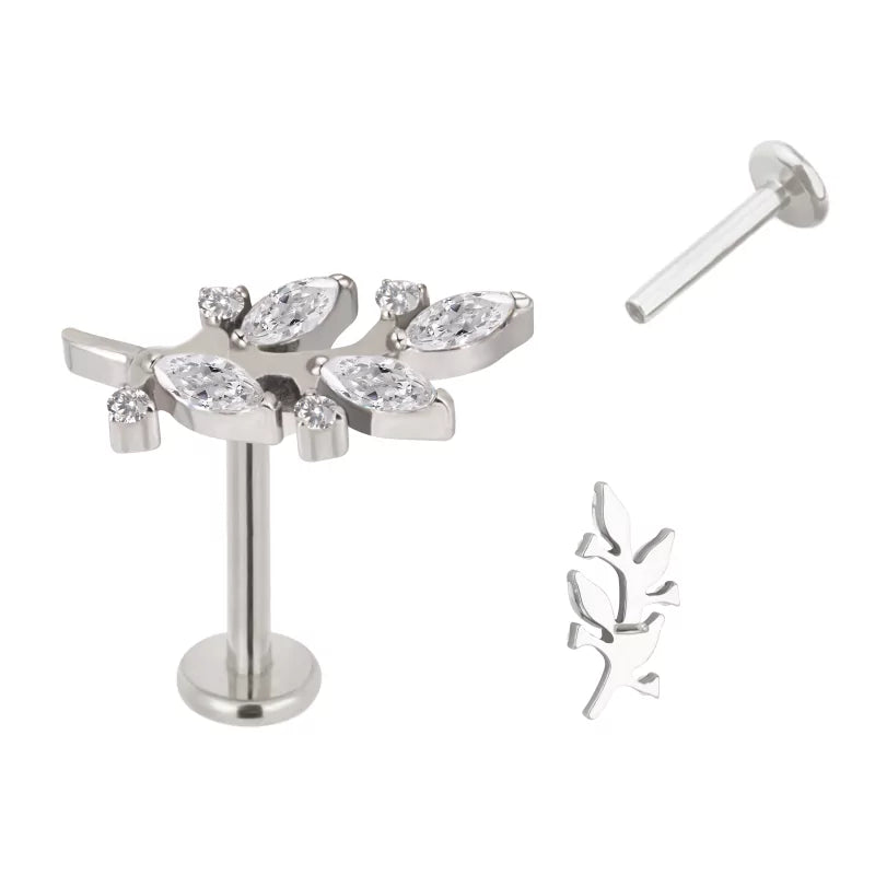 Titano žiedas šakos formos