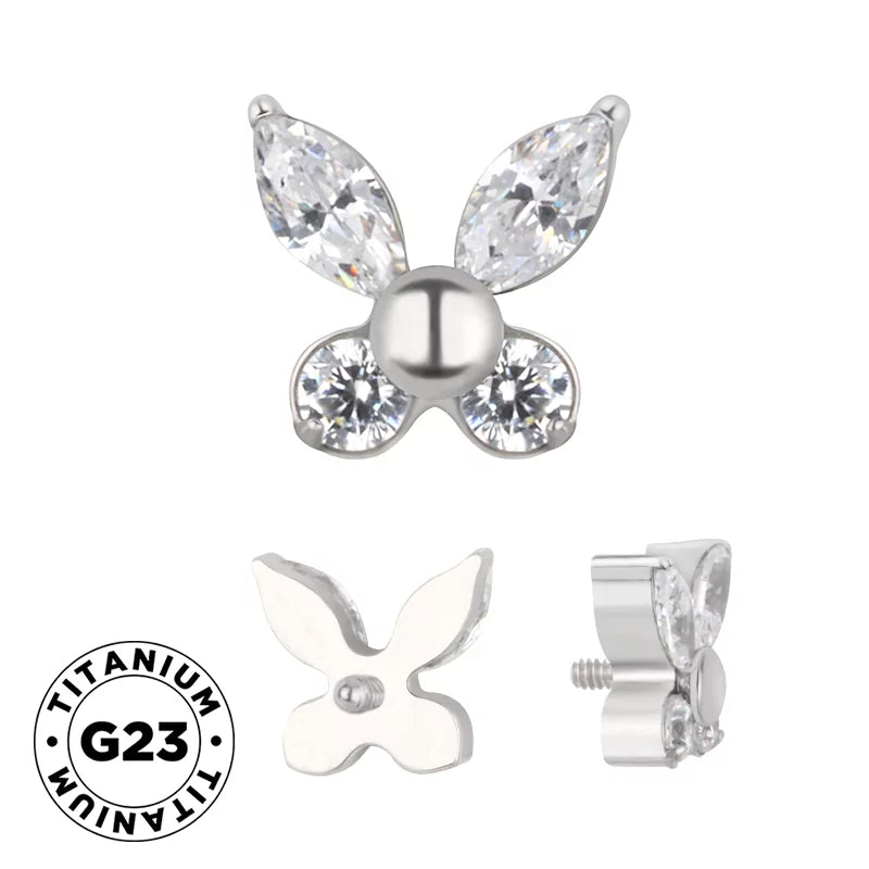 Titano žiedas Drugelis