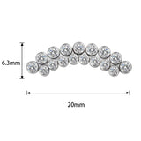 Titano žiedas su išlenkta linija ir bezelio rėmeliu