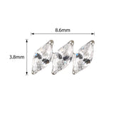 Titano žiedas įstrižas markizės formos