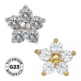 Titano žiedas Gėlė