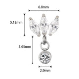 Titano žiedas Marquise bezelė