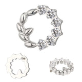 Titano žiedas su alyvmedžio vainiku