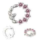 Titano žiedas su alyvmedžio vainiku