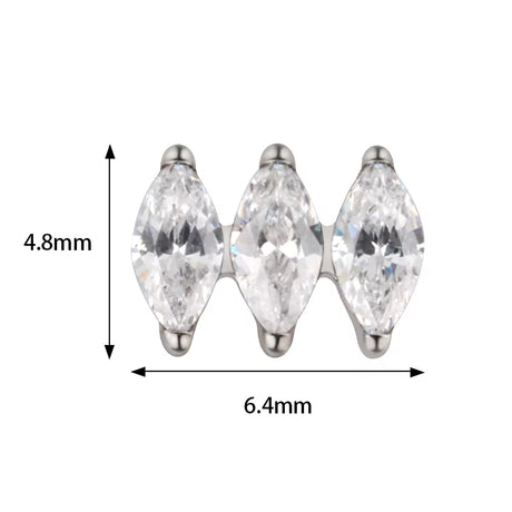 Titanium Ring Parallel Marquise - BVShop