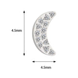 Titano žiedas su mėnulio formos akmenukais