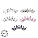 Titano žiedas apvalus ir markizės formos