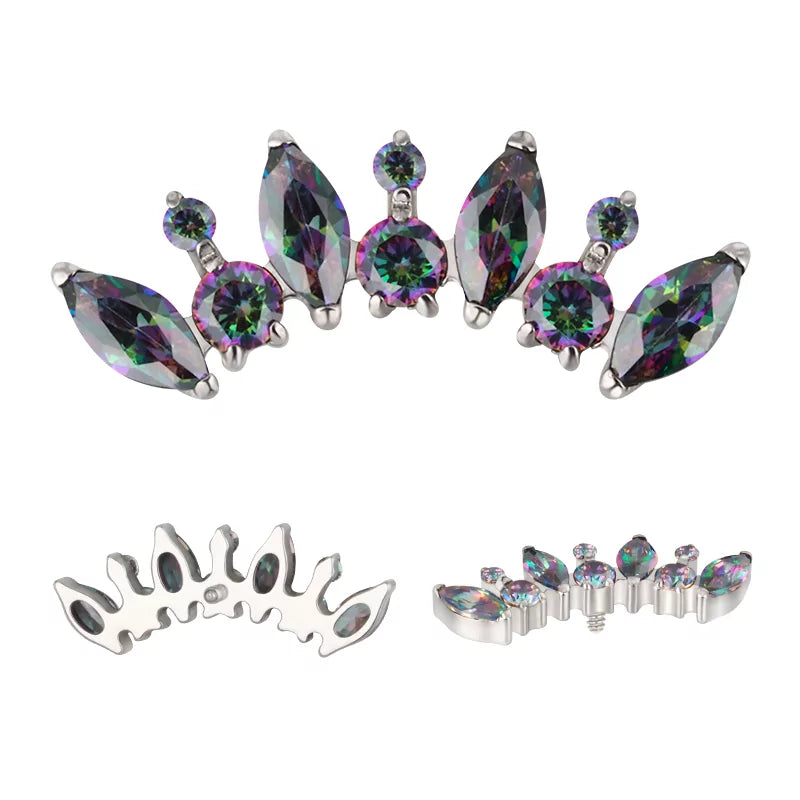 Titano žiedas apvalus ir markizės formos