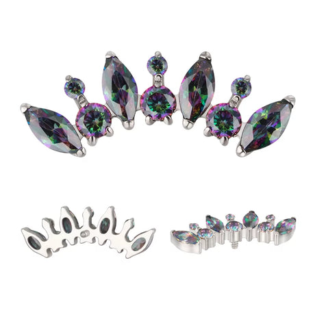 Titano žiedas apvalus ir markizės formos